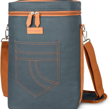 Insulated Wine Tote Carrier Bag with Padded Design | Leakproof Cooler for Travel and Parties