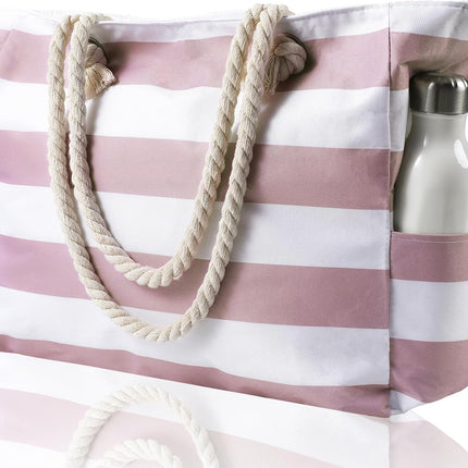 Beach Bliss | Large Waterproof Beach Tote Bag with Zipper | Sandproof Design for Easy Summer Outings