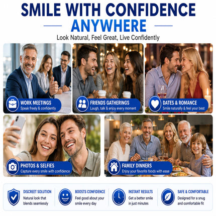 Vepine Complete Denture Set | Full & Partial Dentures with Easy-to-Use Tool Kit | Create Your Ideal Smile at Home