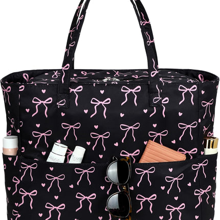 Coastal Collection | Large Waterproof Beach Tote Bag with Zipper & Wet Pocket | Versatile for Travel, Gym, and Grocery
