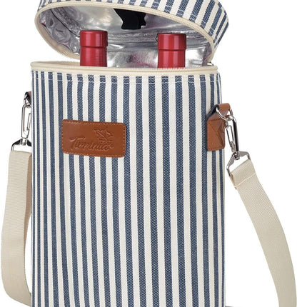 Insulated Wine Tote Carrier Bag with Padded Design | Leakproof Cooler for Travel and Parties