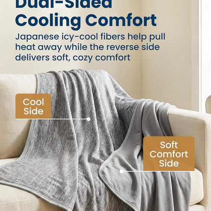 Cozy Haven | Cooling Blanket for Hot Sleepers with Breathable Fabric | Lightweight Throw for Comfort and Relief