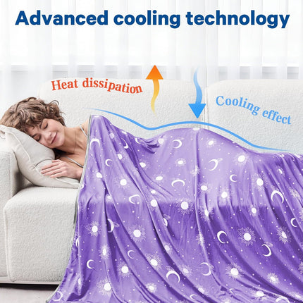 Cozy Comfort | Cooling Blanket with Double-Sided Fabric | Lightweight Summer Blanket for Hot Sleepers and Travel