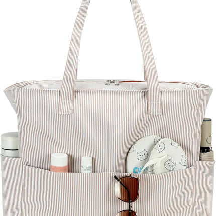 Ocean Breeze | Large Waterproof Beach Tote Bag with Wet Compartment | Stylish & Versatile for Pool, Travel, or Gym