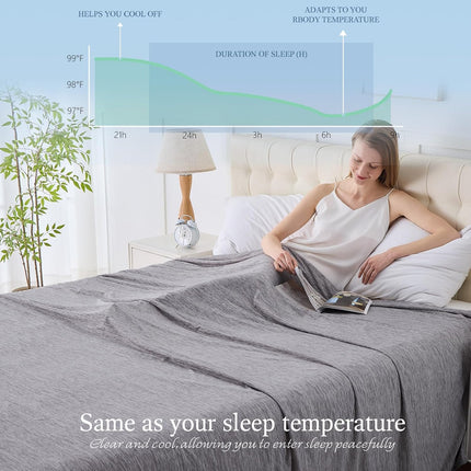 ChillWave | Cooling Blanket with Breathable Fabric | Lightweight & Soft for Hot Sleepers