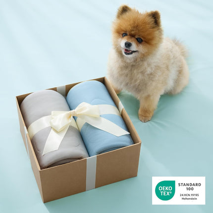 Cozy Pet Collection | Cooling Blanket for Dogs with Q-MAX>0.4 | Washable Summer Throw for Comfort in Hot Weather