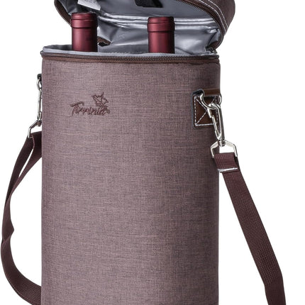 Insulated Wine Tote Carrier Bag with Padded Design | Leakproof Cooler for Travel and Parties