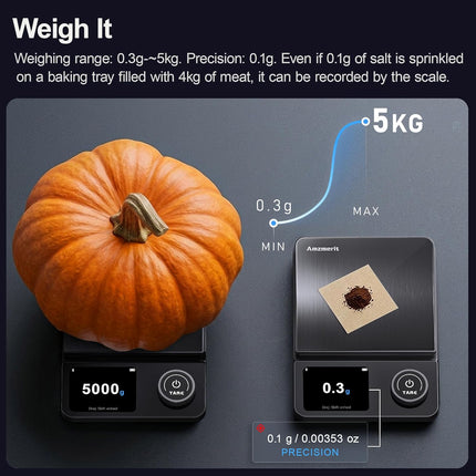 Precision Kitchen Scale | Smart Food Scale with Nutritional Calculator | Digital Measurement for Weight Loss Tracking