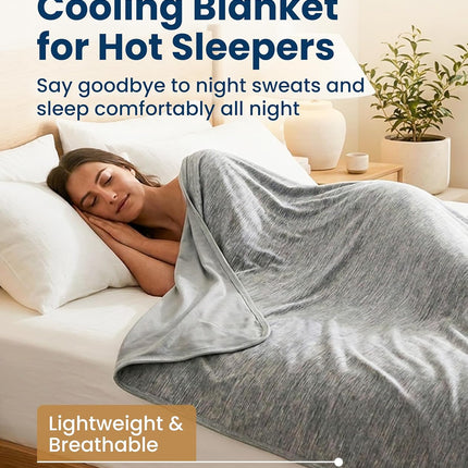 Cozy Haven | Cooling Blanket for Hot Sleepers with Breathable Fabric | Lightweight Throw for Comfort and Relief