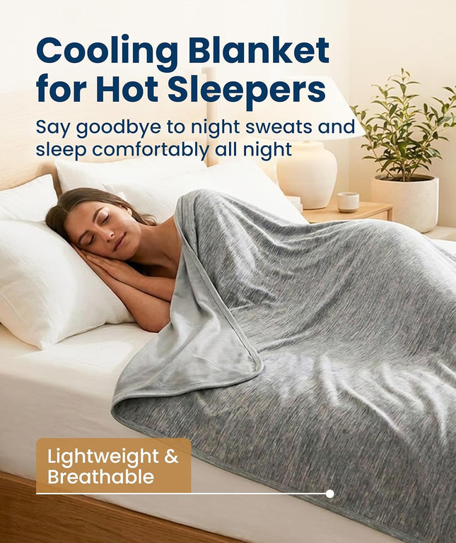 Cozy Haven | Cooling Blanket for Hot Sleepers with Breathable Fabric | Lightweight Throw for Comfort and Relief