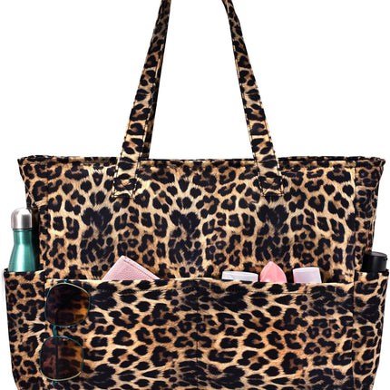 Vepine Large Waterproof Beach Tote Bag with Zipper | Sandproof Design for Travel & Vacation Essentials