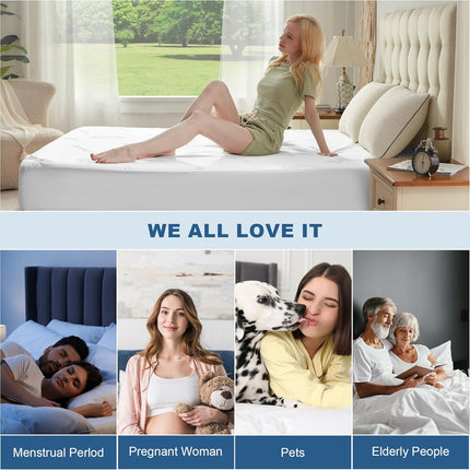 EcoGuard | Waterproof Mattress Protector with Bamboo Viscose Fabric | Soft, Breathable Cover for Ultimate Comfort