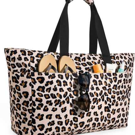 Ultimate Beach Tote | Extra Large Waterproof Bag with Zippered Wet Compartment | Lightweight & Foldable for Easy Travel