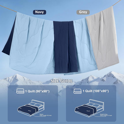 Cozy Nights | Washable Cooling Comforter Queen Size with Reversible Design | Lightweight Bedding for Hot Sleepers