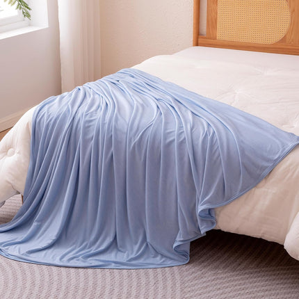 Cooling Comfort | Reversible Lightweight Blanket for Hot Sleepers | Soft Thin Throw for Bed & Couch