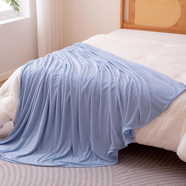 Cooling Comfort | Reversible Lightweight Blanket for Hot Sleepers | Soft Thin Throw for Bed & Couch
