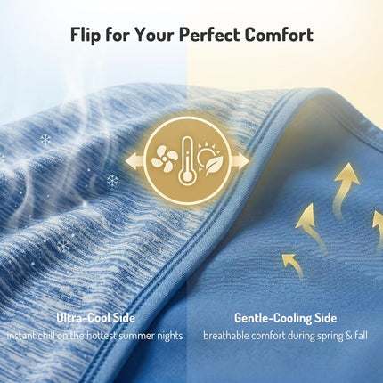 Cool Comfort | Queen Size Cooling Blanket with Q-Max >0.4 Fabric | Lightweight Summer Blanket for Hot Sleepers