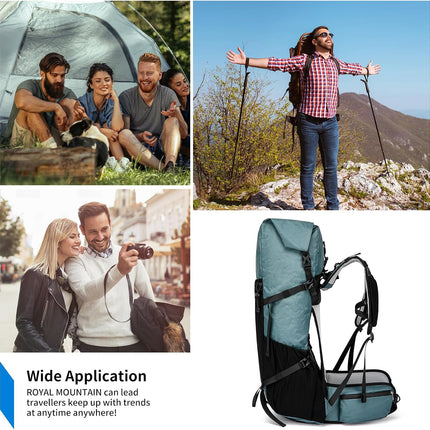 Adventure Gear | 50L Hiking Backpack with Internal Frame & Lightweight Design | Durable Travel Bag for Mountain Climbing and Camping