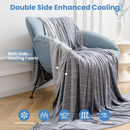 Cooling Blanket Collection | Soft Lightweight Summer Blanket for Hot Sleepers | Ideal for Night Sweats on Bed or Couch