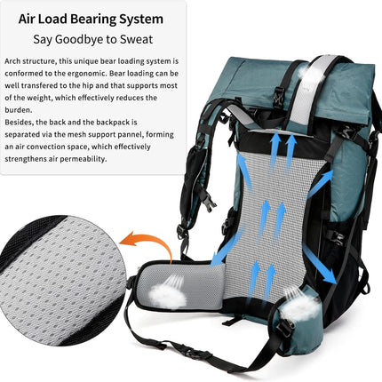 Adventure Gear | 50L Hiking Backpack with Internal Frame & Lightweight Design | Durable Travel Bag for Mountain Climbing and Camping