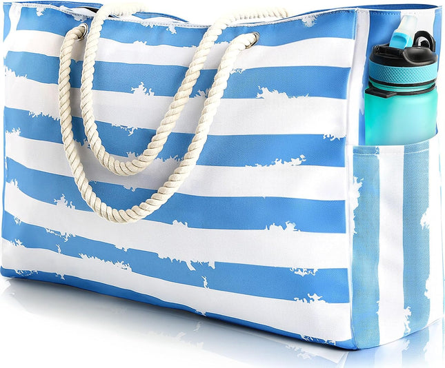 Coastal Escape | Large Waterproof Beach Bag with Sandproof Design | Versatile Tote for Family Outdoor Adventures