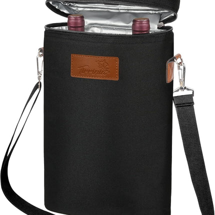 Insulated Wine Tote Carrier Bag with Padded Design | Leakproof Cooler for Travel and Parties