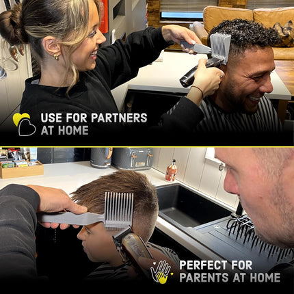 Fade Comb for Electric Clippers, Hair Cutting Tool for At Home Haircut, DIY Haircut Blending Comb