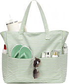 Coastal Collection | Large Waterproof Beach Tote Bag with Zipper & Wet Pocket | Versatile for Travel, Gym, and Grocery
