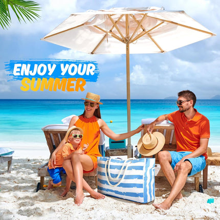 Coastal Escape | Large Waterproof Beach Bag with Sandproof Design | Versatile Tote for Family Outdoor Adventures