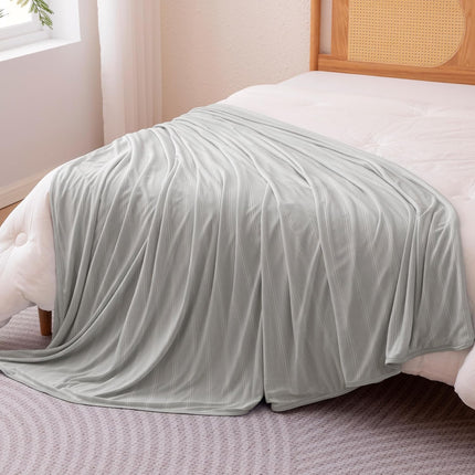 Cozy Comfort | Striped Cooling Blanket for Hot Sleepers with Reversible Design | Lightweight Throw for Bed & Sofa