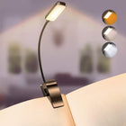 Clip On Book Light, Rechargeable Reading Light for Bed, USB Reading Lamp with 9 LED and Stepless Dimming