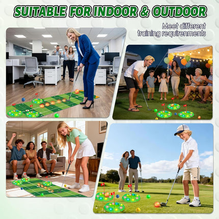 Kids Golf Toy Set with Light-Up Features & 6.5ft Mat | Fun Indoor-Outdoor Game for Ages 3-8