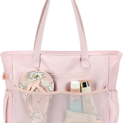 Coastal Escape | Extra Large Waterproof Beach Tote Bag with Wet Compartment | Stylish Carry-On for Weekend Getaways