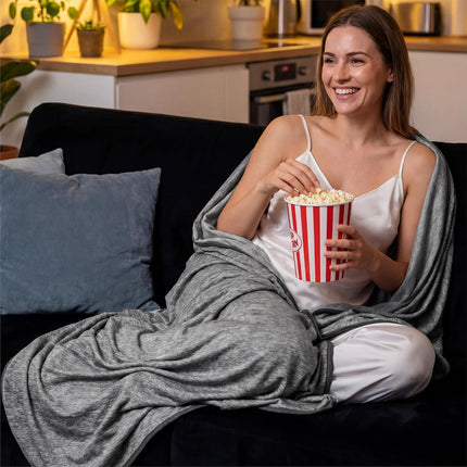 Cozy Comfort | Summer Cooling Blanket for Hot Sleepers with Bamboo Rayon | Lightweight Throw for Travel and Outdoor Use