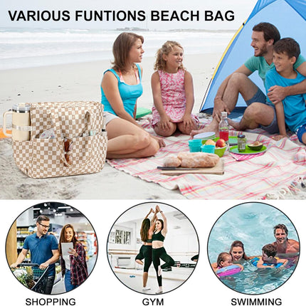 Ocean Breeze | Large Waterproof Beach Tote Bag with Wet Compartment | Stylish & Versatile for Pool, Travel, or Gym