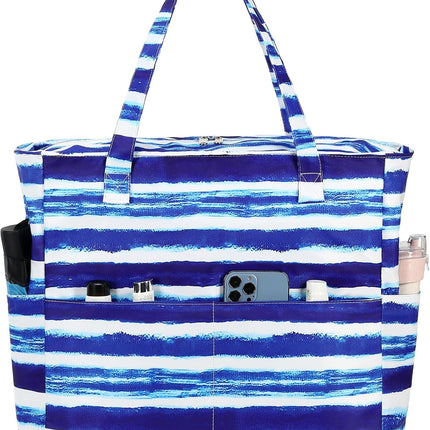 Vepine Waterproof Beach Tote Bag with Wet Compartment | Extra Large Carry-On for Weekend Travel