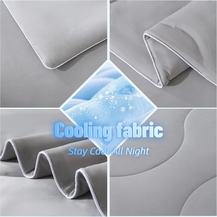 Cool Comfort | Cooling Comforter for Hot Sleepers with Breathable Fabric | Lightweight Summer Blanket for Night Sweats
