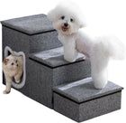 Pet Haven | 3-Step Non-Slip Dog Stairs with Storage | Easy Access for Small Dogs and Cats