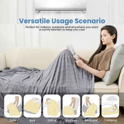 Cooling Blanket Collection | Soft Lightweight Summer Blanket for Hot Sleepers | Ideal for Night Sweats on Bed or Couch