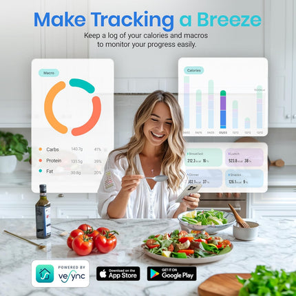 Precision Pro | Smart Food Kitchen Scale with Nutritional Calculator | Digital Measurement for Healthy Cooking and Weight Management