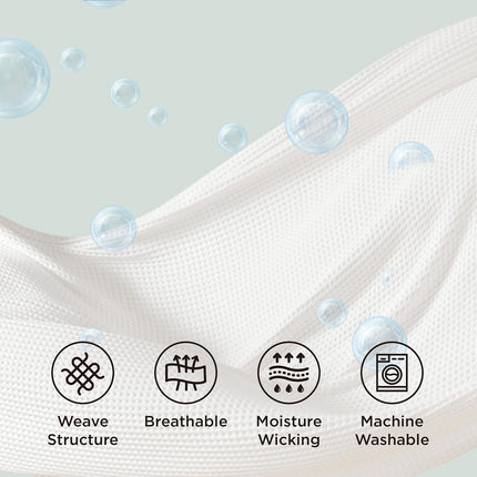 Vepine Cozy Comfort | %100 Cotton Blanket with Waffle Weave Design | Lightweight & Breathable for Year-Round Use