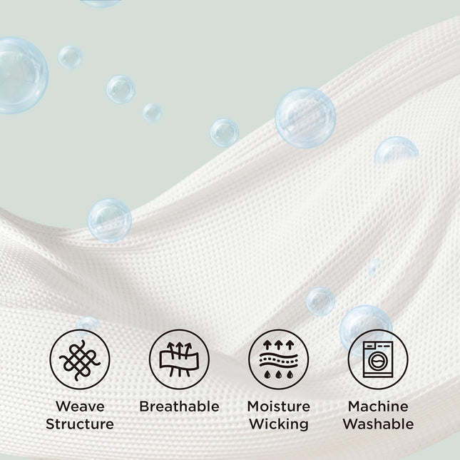 Vepine Cozy Comfort | %100 Cotton Blanket with Waffle Weave Design | Lightweight & Breathable for Year-Round Use