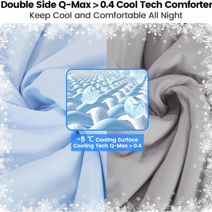 Cooling Comforter | Double-Sided Blanket with Q-Max Technology | Soft & Breathable for Hot Sleepers