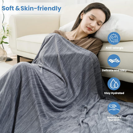 Cooling Blanket Collection | Soft Lightweight Summer Blanket for Hot Sleepers | Ideal for Night Sweats on Bed or Couch