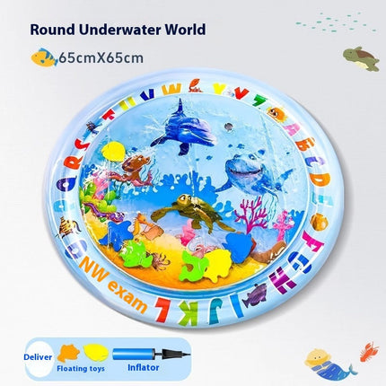 Summer Cooling Pet Water Bed with Fish Design | Inflatable Ice Pad for Dogs and Cats