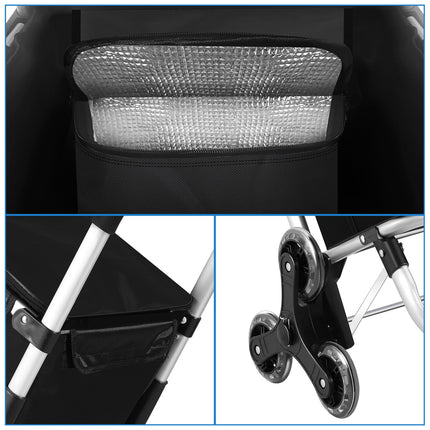 Foldable Shopping Cart for Groceries, Collapsible Shopping Cart with Removable Bag – image 11
