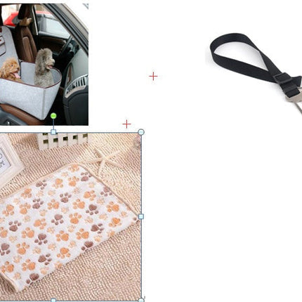 Retro 2-in-1 Pet Car Seat & Cushion with Adjustable Strap | Waterproof Design for Safe Travel