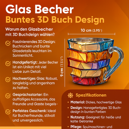 Coffee Mug, Handmade 3D Book Mug Gift for Book Lovers