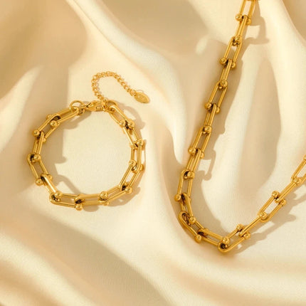 Gold Jewelry Set, Gold Necklace and Gold Bracelet Set – image 13