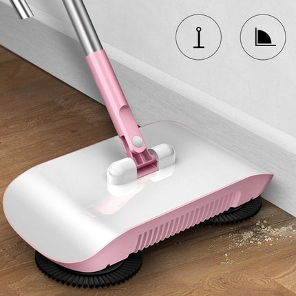 Hand Push Sweeper 3-in-1 with 360-Degree Rotating Brush | Eco-Friendly Cleaning for Wood, Tile, and Marble Floors